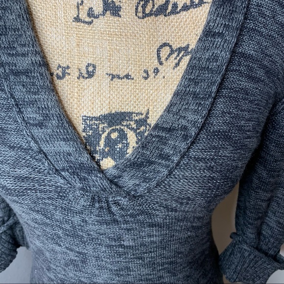 Roxy V-Neck Cuffed Sleeve Beach Sweater - Picture 3 of 13